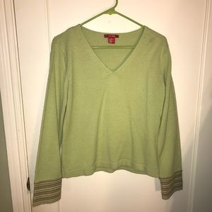 A Line Green Knitted Sweater